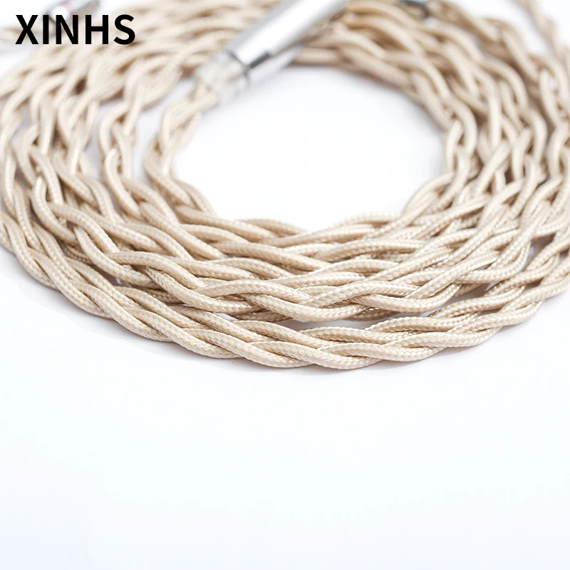 4ピンイヤホンケーブル,シングルクリスタル,銅,2.5mm,3.5mm,4.4mm〜2