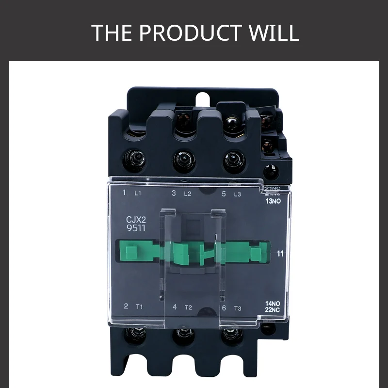 Контакторы переменного тока на din-рейку Контактное реле питания 95A CJX2 9511 нормальное открытое нормальное закрывание 3 фазы 3 полюса 12 В 24 в 36 в 110 В 220 В 380 В