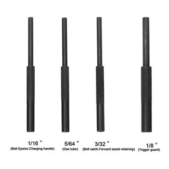 

Magorui 4pcs/set AR 15 Gunsmithing Armorer Steel Roll Pin Starters Pin Punch Hollow End Tool Set Kit 1/16 5/64 3/32 1/8