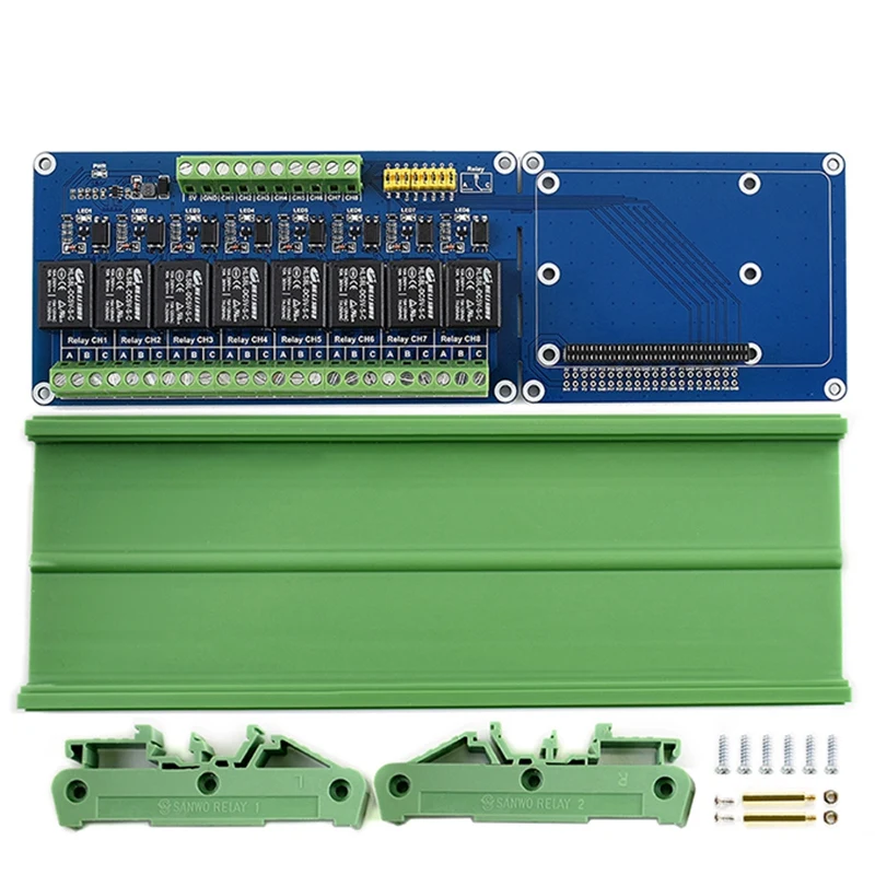 8 релейных каналов удлинитель с бортовым светодиодный для Raspberry Pi 4 Модель B/3B +/3B