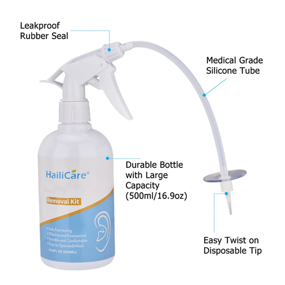 Набор для чистки ушей, простой в эксплуатации, безопасный, эффективный, герметичный, мягкий, прочный, для мытья, большая емкость, для удаления воска, для взрослых, детей, для орошения