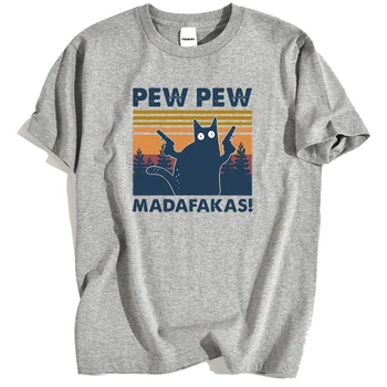

Pew Pew Madafakas Cartoon Funny T-Shirt Men's Casual Hip Hop Tee Shirts 2020 Summer Short Sleeve Tops Fashion Cotton T Shirts