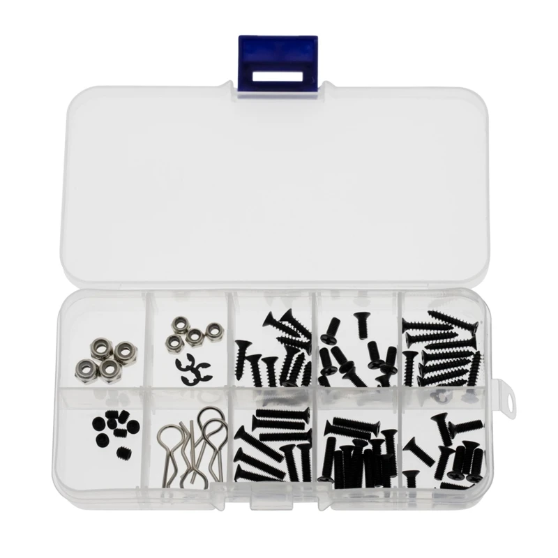 

Metal Screws Nuts with Storage Box Kit for HSP 94123 94122 RC Rock Crawler Model Car Modified Accessories Parts