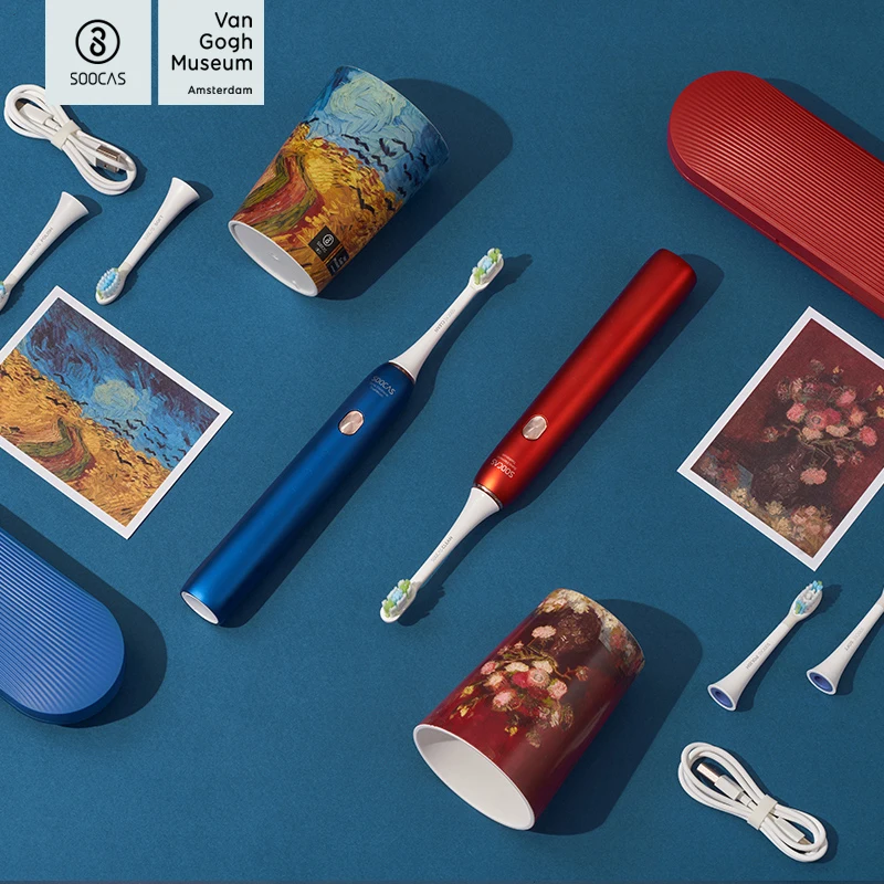 SOOCAS X3U Van Gogh Sonic электрическая зубная щетка для взрослых перезаряжаемая IPX7