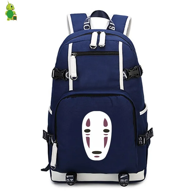 Ghibli унесенный спиралью рюкзак без лица Мужской рюкзак для ноутбука школьные сумки для подростков девочек мальчиков большая дорожная сумка Повседневный Рюкзак - Цвет: 10