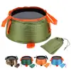 Colorful Outdoor Folding Portable Face Wash Basin. Collapsible Water Bucket For Camping, Hiking, Showers and with Storage Bag 1