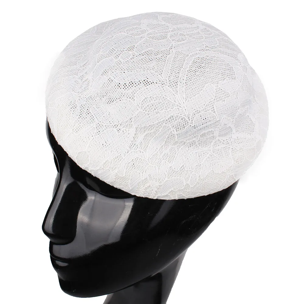 17 см цвета слоновой кости большой размер millinery имитация SINAMAY вуалетки основа с кружевами Коктейльные Вечерние шляпы DIY аксессуары для волос новое поступление