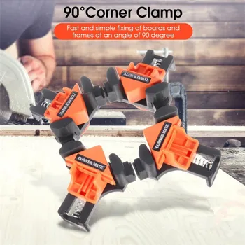 

4pcs 90 Degree Right Corner Miter Clamp Woodworking Locator Picture Frame Corner Positioning Clip Hand Tool