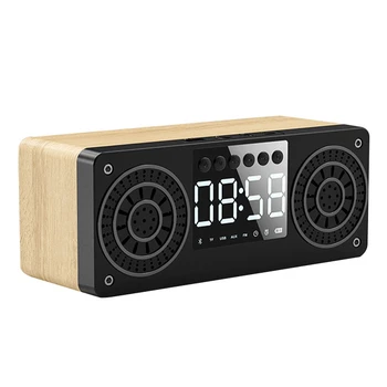

Bluetooth Speaker Portable Outdoor Speaker LED Display Time Support TF USB AUX FM Custom Alarm
