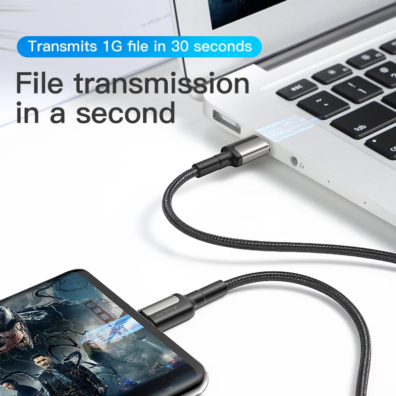 Кабель KUULAA USB C к usb type C для Xiaomi Redmi Note 7 Pro 60W PD QC 4,0 кабель быстрой зарядки для samsung S10 Oneplus USBC type-C