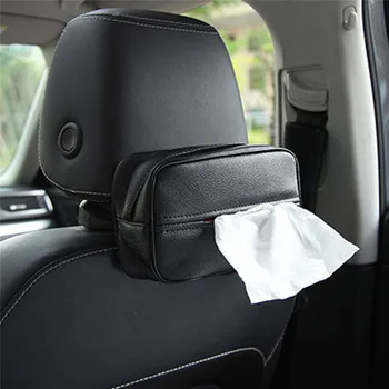 

Car Styling Case Sun Visor Type Wool Felt Hanging Tissue Box Car Napkin Holder Vehicle Pocket Organizer Pouch Card Storage