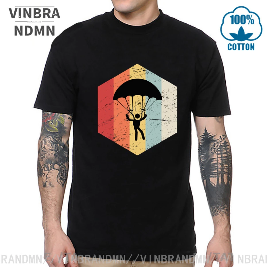 T-Shirt Vintage Skydiving T-Shirt Uomo Retro Distressed Sky Diving Icon T Shirt Uomo Skydiver Gift Tee Shirt Paracaduting Tshirt Camiseta