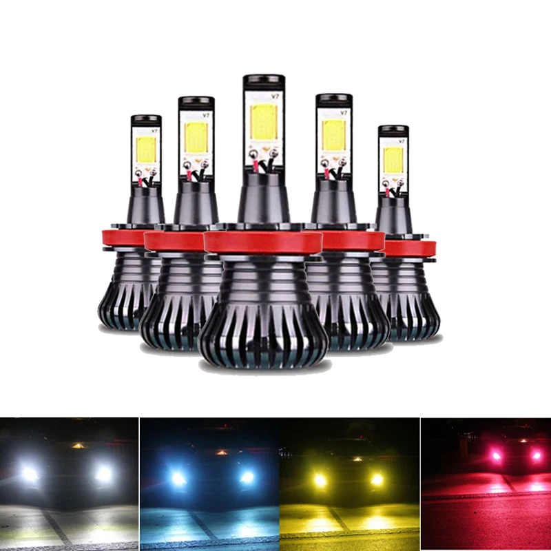 

2pcs Car Fog Light Lamp LED H3 H8 H11 9005 HB3 HB4 9005 9006 H27 880 881 6000K White 3000K Amber Yellow Fog Lights Bulbs Lamps