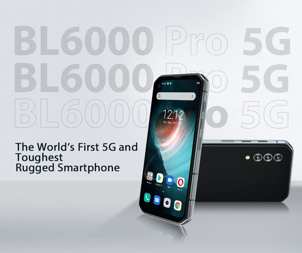 Blackview BL6000 Pro 5G Phone IP68 Waterproof Smartphone 6.36'' Screen Android 10 Octa Core 8GB RAM 256GB ROM Mobile 48MP Camera