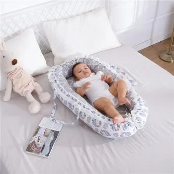

Portable Removable and Washable Cotton Baby Nest Bed Soft Baby Sleep Pad For Newborn Infant Baby Bed
