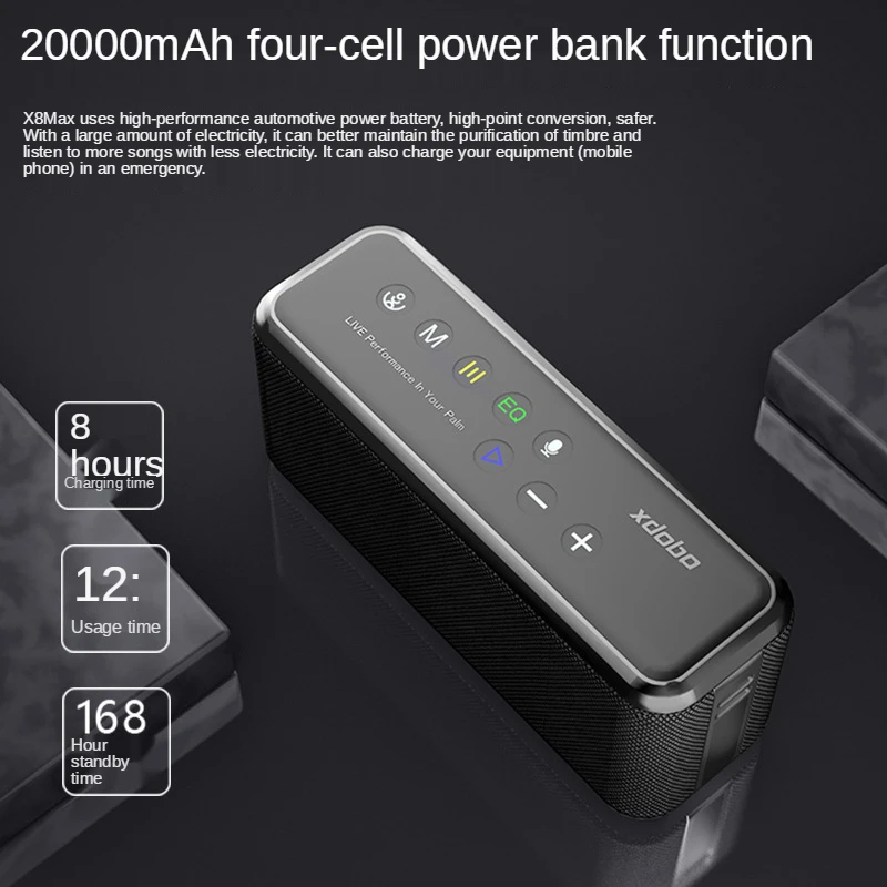 XDOBO X8 Max 100W Super Power Bluetooth-Compatiable Wireless Speaker TWS Subwoofer Power Bank Function Support USB/TF/AUX bluetooth speaker portable speaker audio speaker
