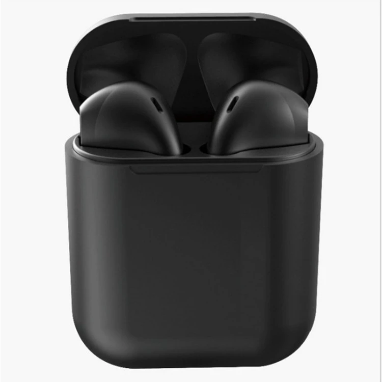 Macaron TWS, Bluetooth 5,0, беспроводные стерео наушники с басами, спортивные наушники для близнецов, яркие цвета, InPods12 для IPhone - Цвет: Черный