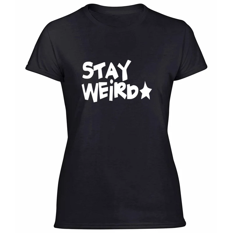 The new stay weird забавная Мужская футболка с круглым вырезом и коротким рукавом, графическая Мужская футболка, футболки