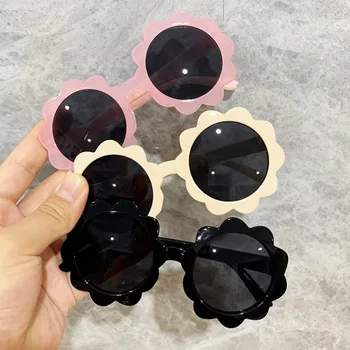 

Lion Head sunflower kids sunglasses 2020 Summer New arrived Round vintage designer glasses 3-8 years Boys&girls n616