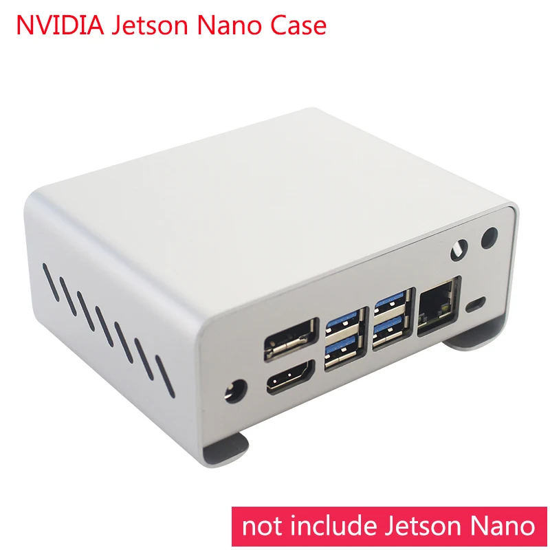 

Jetson Nano Aluminum Alloy Case Silver Box Shell Housing for Nvidia Jetson Nano