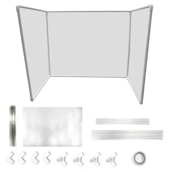 

Transparent Plastic Shield Protector Table Desk For One or Two Person for School, Classroom, Counter, Office Anti-Spray Shield