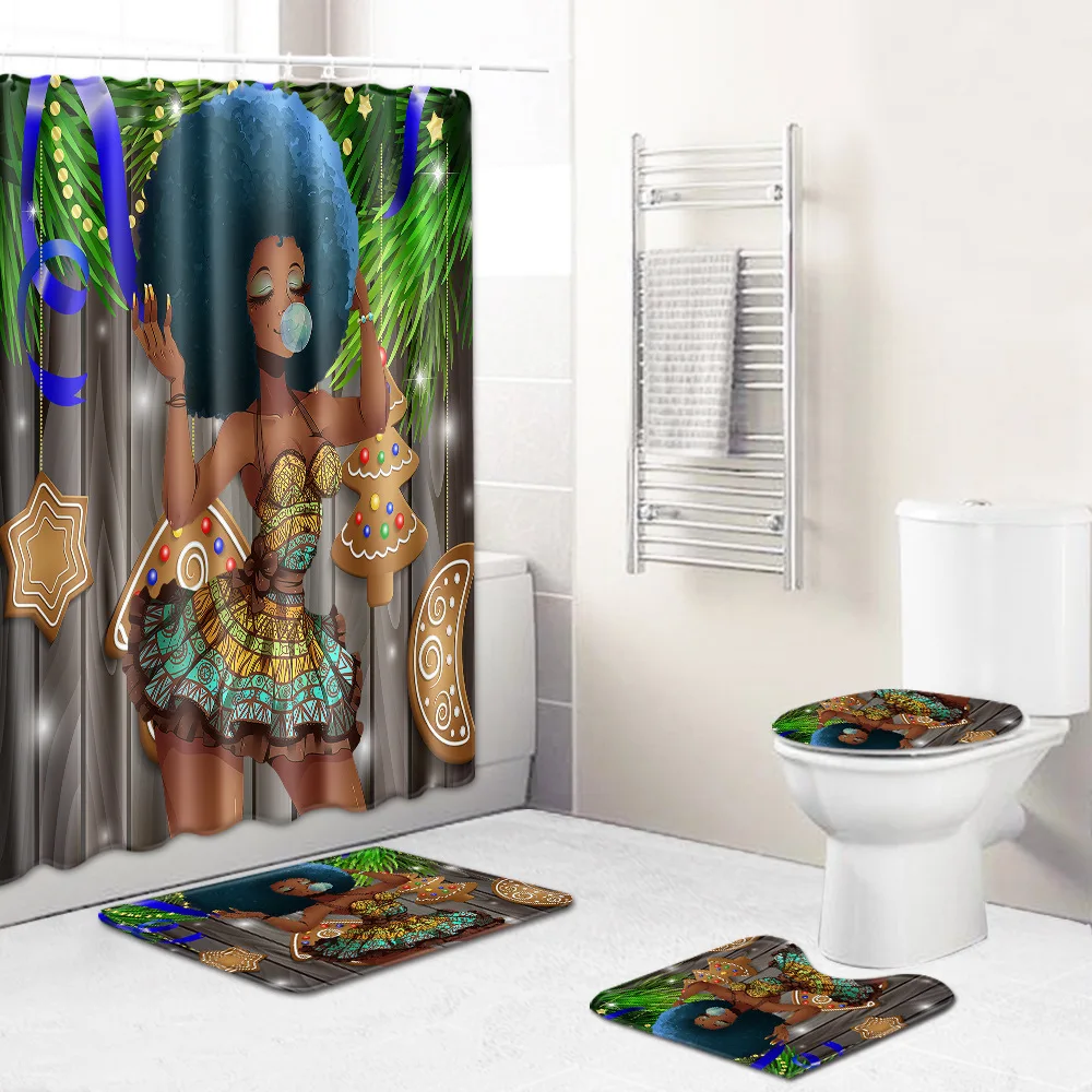 Zeegle душ Curtian Bathroon коврик набор Противоскользящий коврик для ванной и душа фланелевый унитаз крышка сиденья коврик абсорбирующий Туалет пьедестал ковер