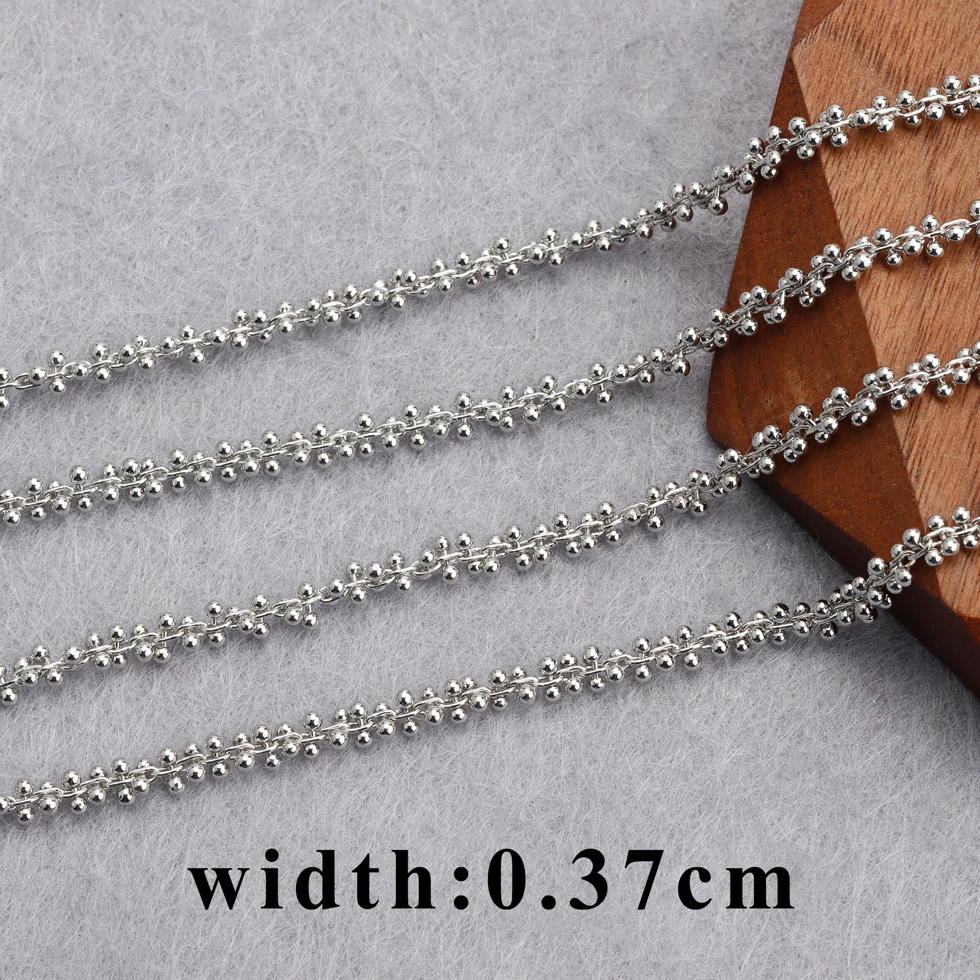 GUFEATHER C157,diy 체인, 18k 골드 로듐 도금, 구리 금속, REACH 통과, 니켈 프리, diy 팔찌 목걸이, 보석 만들기, 1 메터/몫