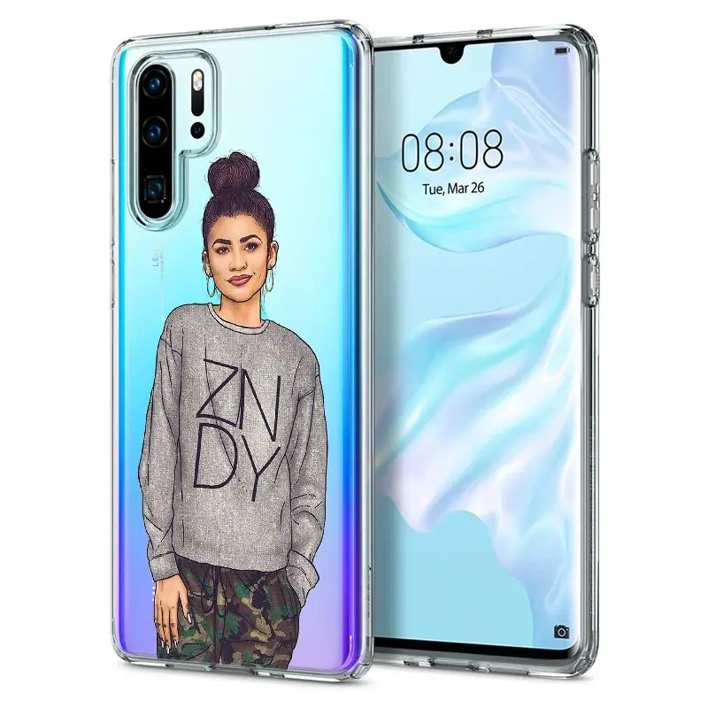 silicone case for huawei phone Euphoria Zendaya Cartoon Trendy Soft Silicon Phone Case For HUAWEI Mate 10 20 30 P10 P20 P30 Lite Plus Pro Funda Cover capa huawei phone cover