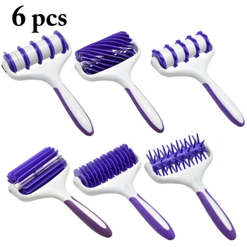 

6pcs High Quality Pie Pizza Cookie Cutter Pastry Plastic Baking Tools Bakeware Embossing Dough Roller Lattice Cutter Craft