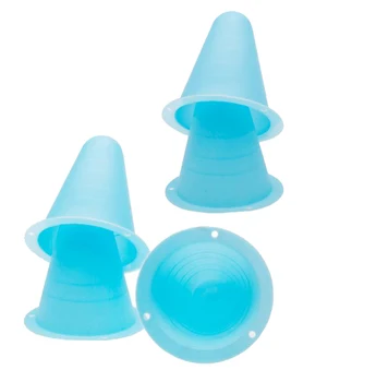 

5Pcs PVC Bright-colored Slalom Cones for Slalom Skating Cone Skating - Blue