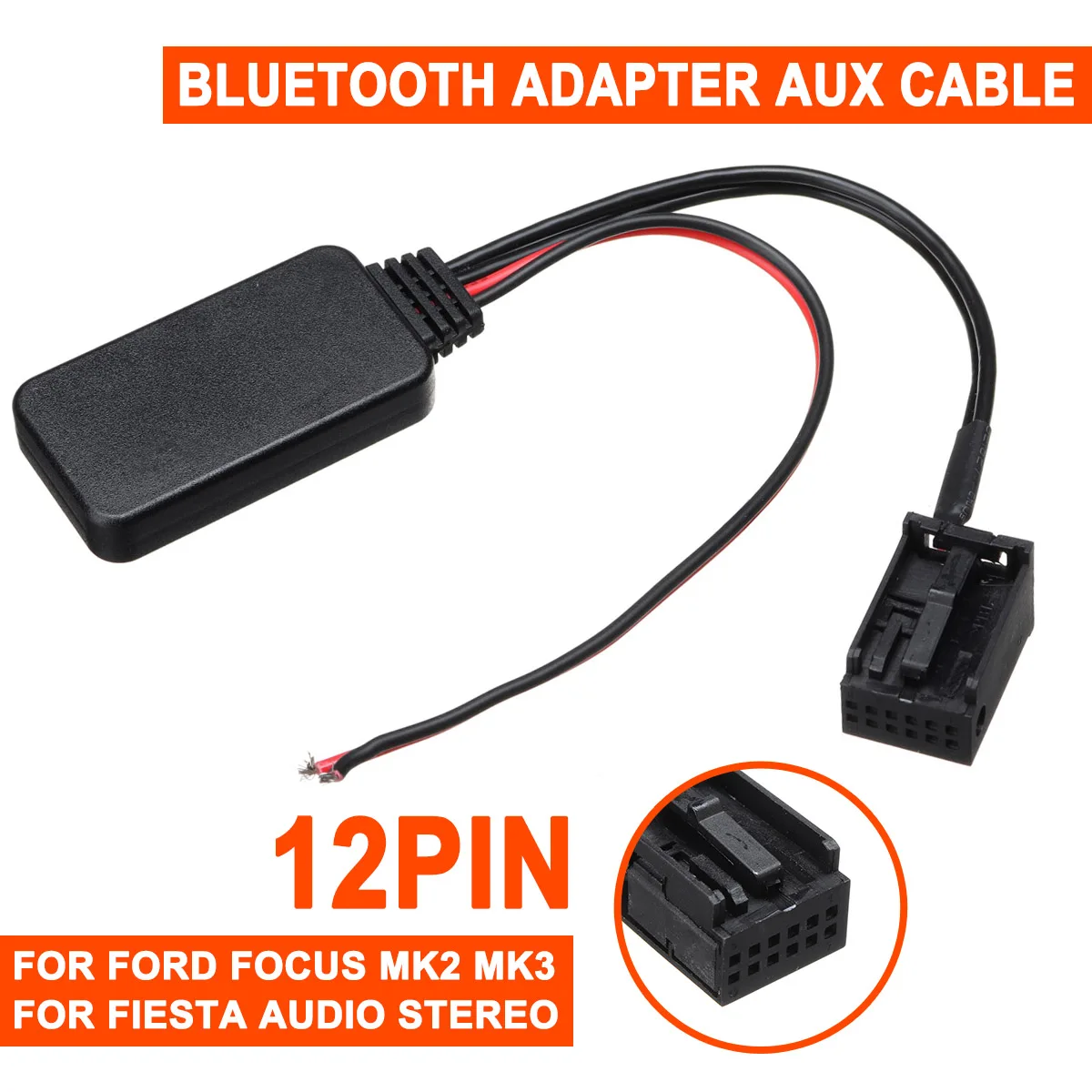 Для Ford для Focus Mk2 MK3 Fiesta 12 В 12Pin задний порт Автомобильный bluetooth-адаптер