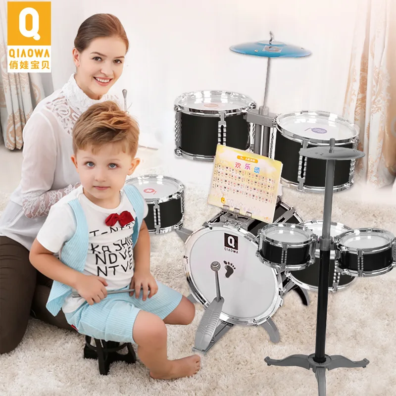 

Qiao wa Item CHILDREN'S Jazz Drum Kit Jazz Set Early Learning Toy Creative Percussion Instrument Educational Integral Exchange