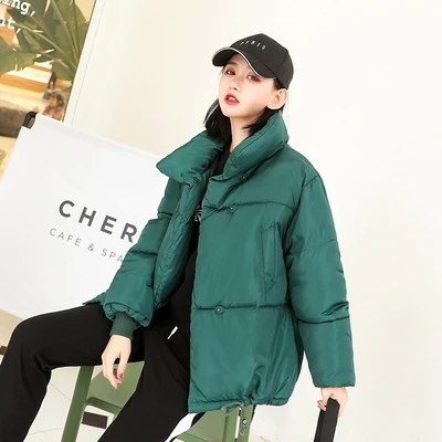 ZURICHOUSE/осенне-зимняя куртка для женщин, пальто, модная женская зимняя куртка-стойка, Женская парка, Теплое повседневное пальто большого размера - Цвет: Green