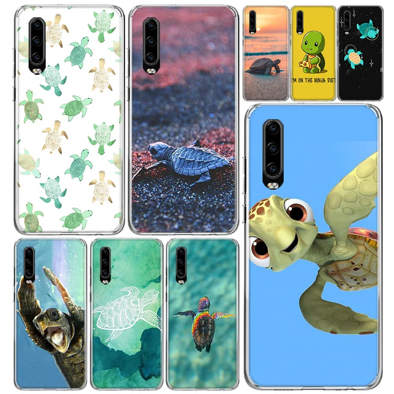 Чехол для телефона с черепахой Huawei P40 P30 P20 P10 Mate 30 20 10 P Smart Z Pro Plus Lite | Мобильные