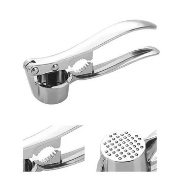 

Kitchen Garlic Press Crusher Home Multifunction Manual Ginger Squeezer Masher Handheld Ginger Garlic Mincer Tool Stainless Steel