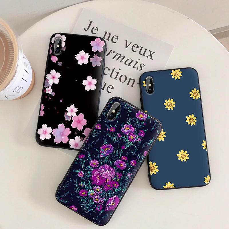 Case for Xiaomi Mi CC9 CC9e 9 9T 8 lite Explorer SE Pro mi6 mi8 6 Anti Fingerprint Cases Soft Thin TPU Cover etui leaf flower | Мобильные