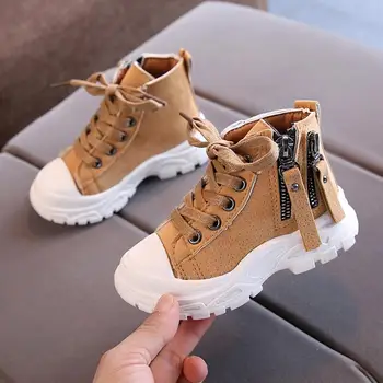 

Kids Ankle Boots Girls Boys Chelsea Boots Girls Autumn Children Winter Cotton shoes Warm Snow boots Kids Soft