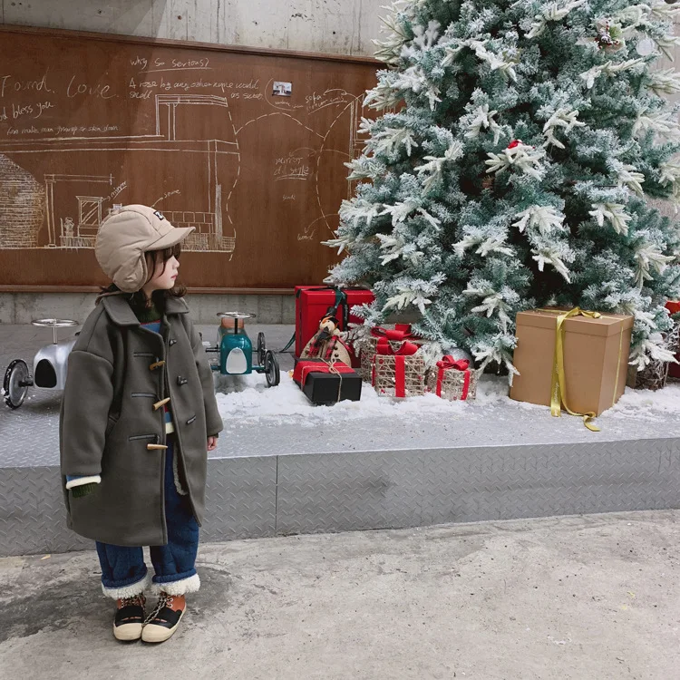 Зимнее Новогоднее шерстяное пальто с подкладкой для детей от 18 лет Tckids