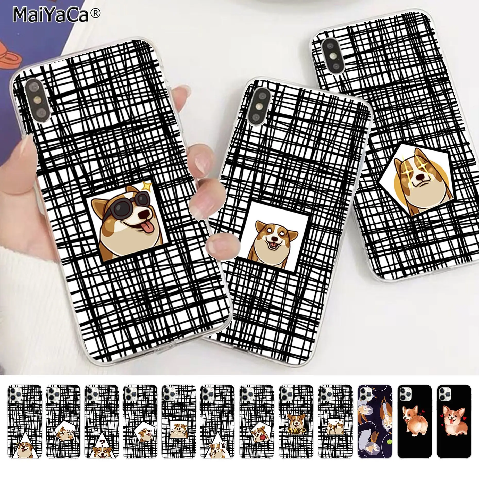 MaiYaCa Corgi забавная милая собака Bling Cute Phone Case для iPhone 11 pro XS MAX 8 7 6 6S Plus X 5S SE 2020 XR