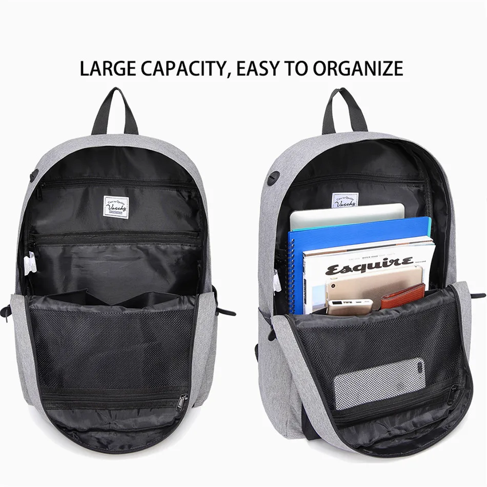Рюкзак vasky мужской серый Повседневный 15 дюймов для ноутбука|laptop backpacks college|backpack