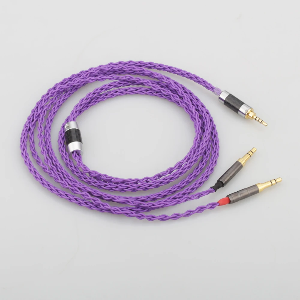Audiocrast HIFI 8 Cores Silver Plated Headphone Upgrade Cables for Sundara Aventho focal elegia t1 t5p D7200 D600 D7100MDR Z7