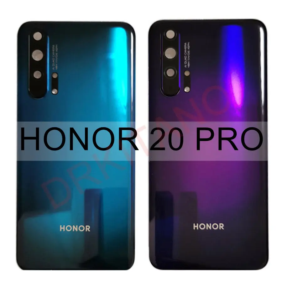 Для huawei Honor View 20 задняя батарея стеклянная крышка Задняя панель корпус двери чехол+ объектив камеры Honor 20 Pro крышка батареи V20