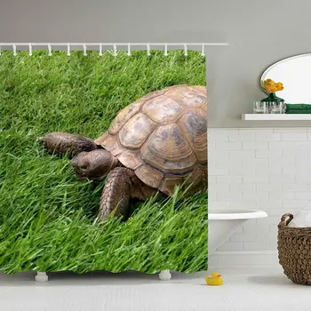 

Nature Animals Shower Curtain Waterproof Mildew-Resistant Polyester Fabric