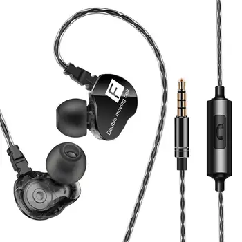 

QKZ CK9 Heavy Bass HiFi 3.5mm In-Ear Sports Wired Earphones Headset with Mic