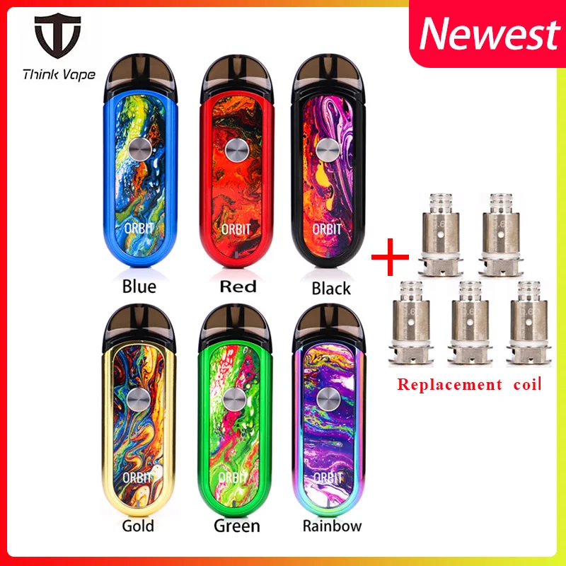 Новейшая Pod system Think vape orbit pod Kit встроенный аккумулятор 1000 мАч и 3 мл Vape электронная