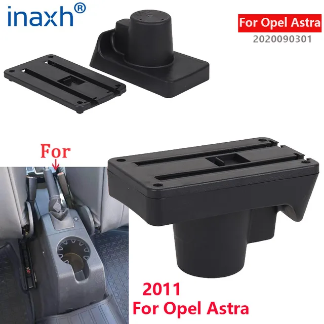 Accoudoir de voiture avec boîte de rangement USB, pour Opel Astra H 2008 – 2011, détails intérieurs, réaménagement des accessoires de voiture -2