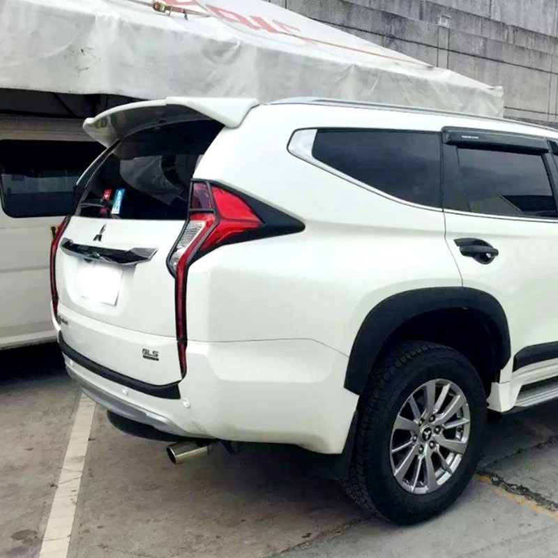 

ABS Plastic Unpainted Primer Rear Trunk Wing Spoiler Fit For Mitsubishi Pajero Sport Spoiler 2016 2017 2018 2019 Car Styling