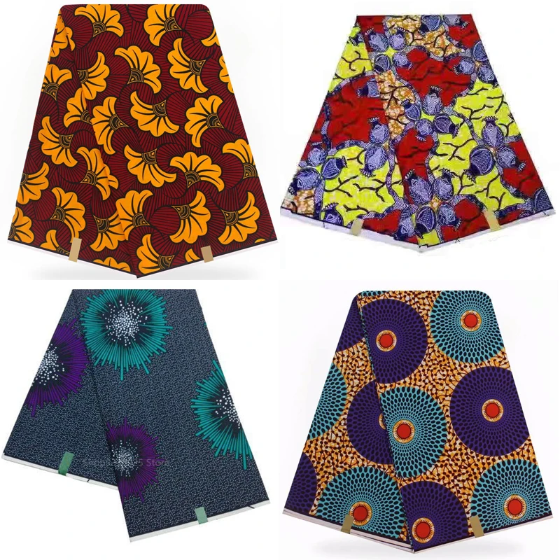 Высокое качество хлопок африканская Ткань Голландский Воск Принт Анкара ткани шитье настоящий голландский настоящий воск 6 ярдов DIY платье одежда