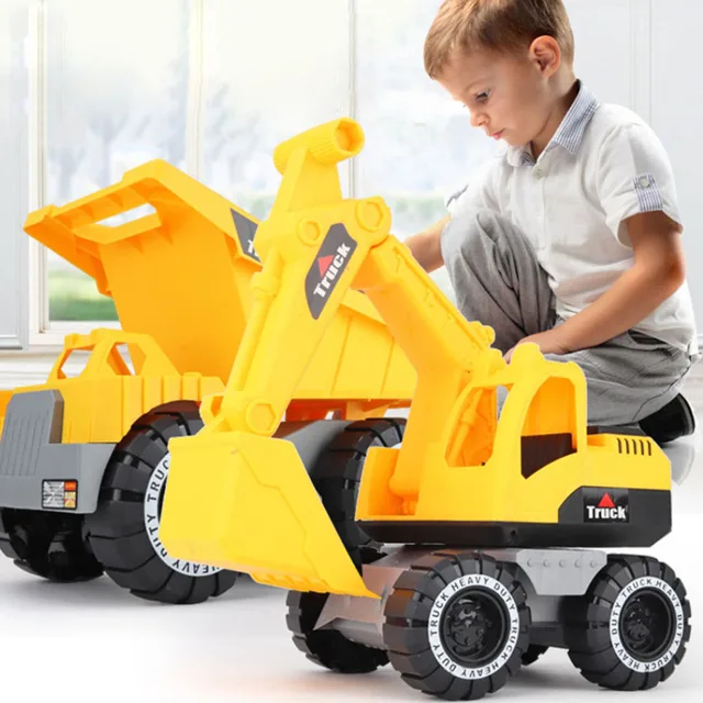 Baby Classic Simulation Engineering Car Toy Excavator Model Tractor Toy Dump Truck Model Car Toy Mini Gift for Boy 2