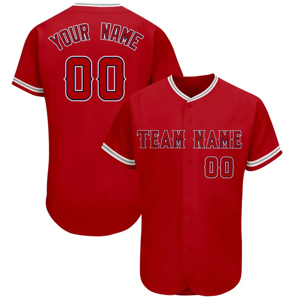 Custom Baseball Jersey Print Team Name/Number Training Outdoor/Indoors Washable Tee shirts for Men/Lady/Kids Any Colour